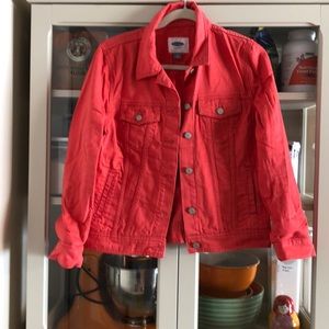 Old Navy orange denim jacket - like new - medium